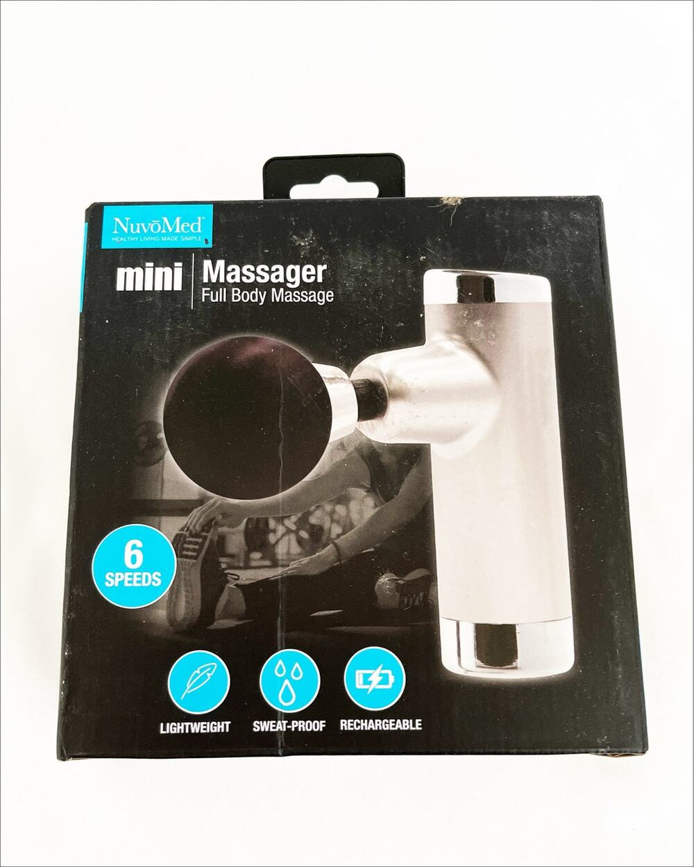 NuvoMed Mini Massager Portable Cordless 6 Speed Rechargeable Battery